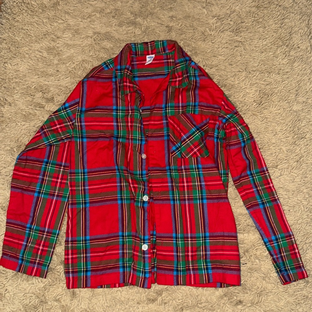 Old Navy plaid button-down pajama top